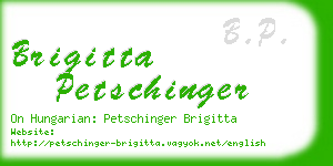 brigitta petschinger business card